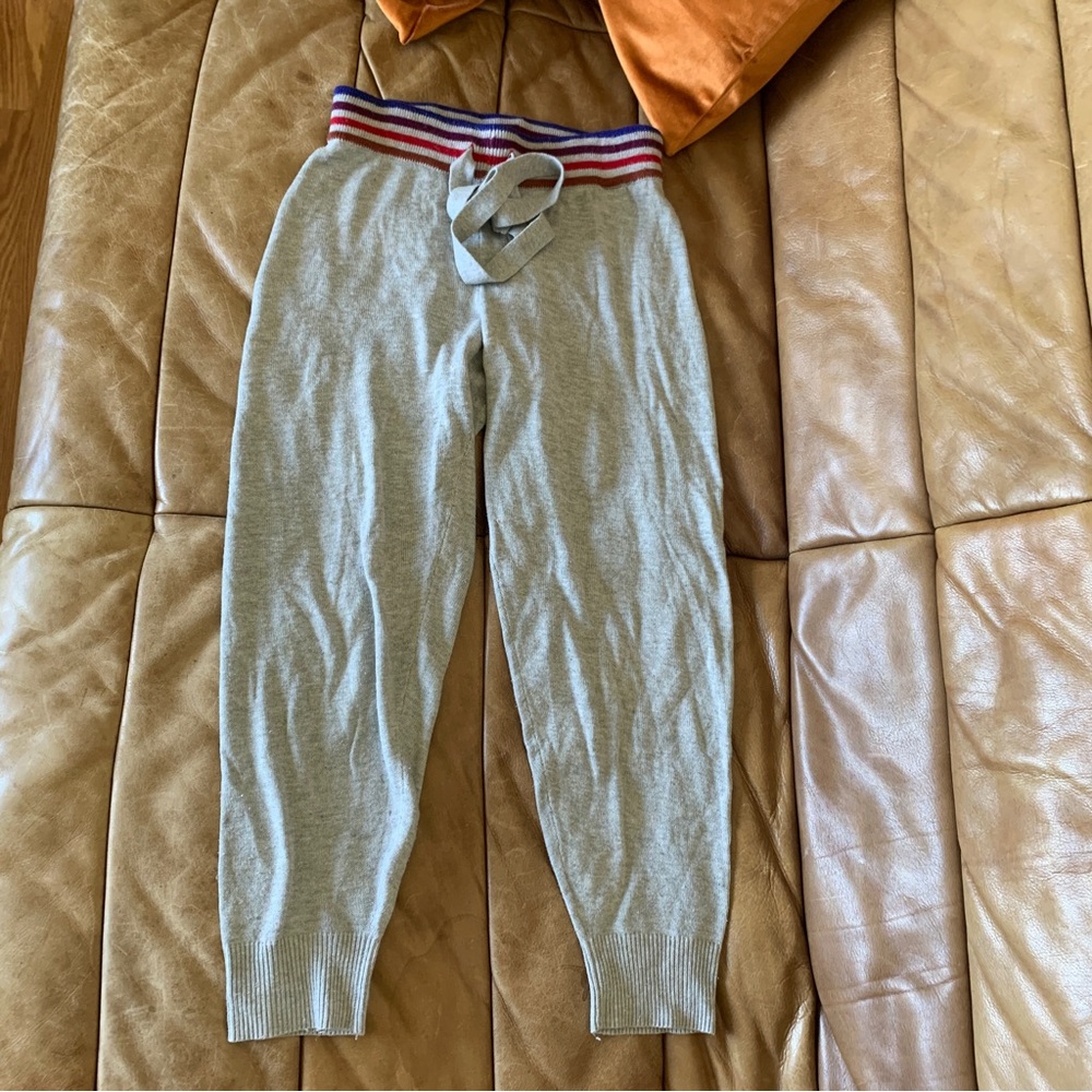 Splendid, gray striped joggers pants lounge sweats fair condition small afal2